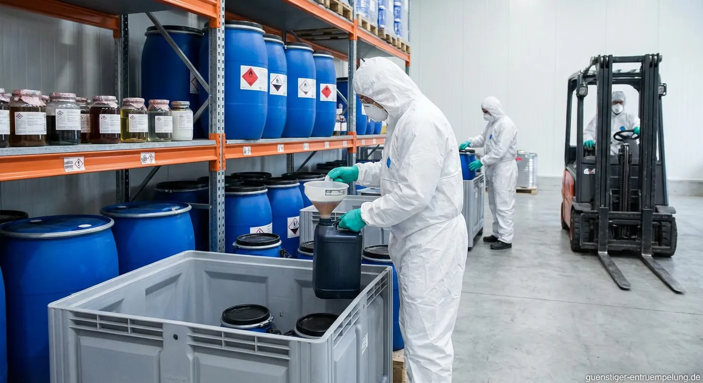 Fachgerechte Entsorgung von Chemikalien