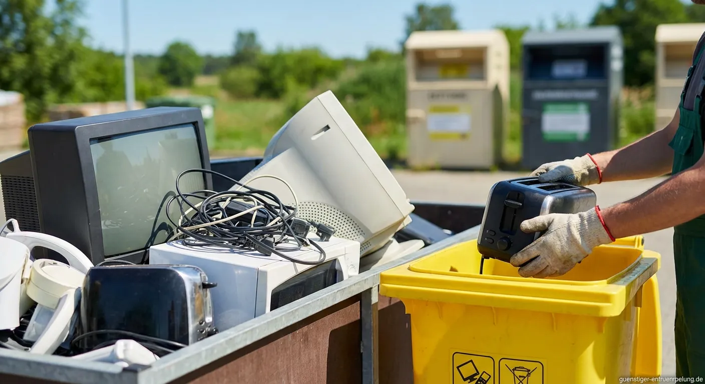 Sammlung von altem Elektroschrott für das Recycling