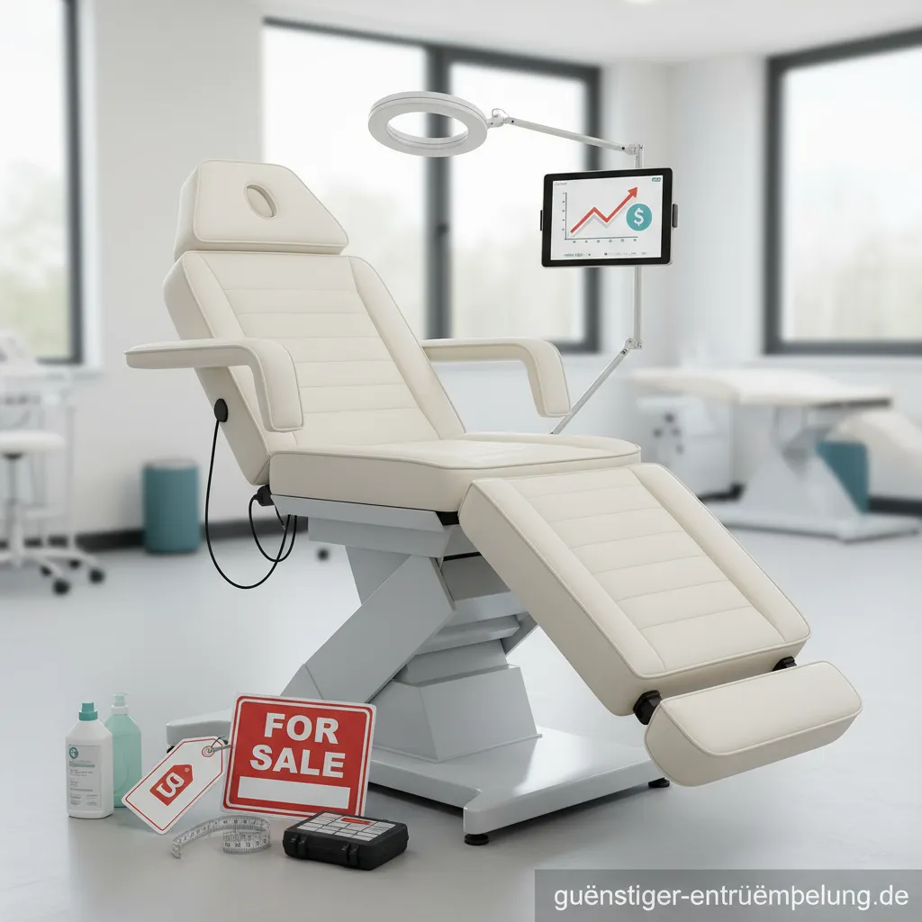 Gebrauchte weiße Kosmetikliege in einem modernen Kosmetikstudio