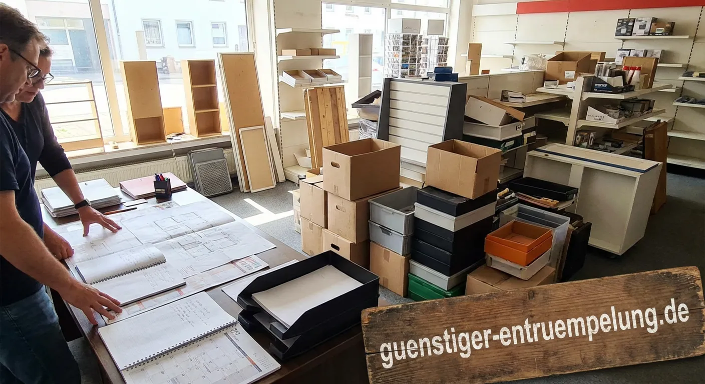 Leeres Ladenlokal während der Planung einer Entrümpelung