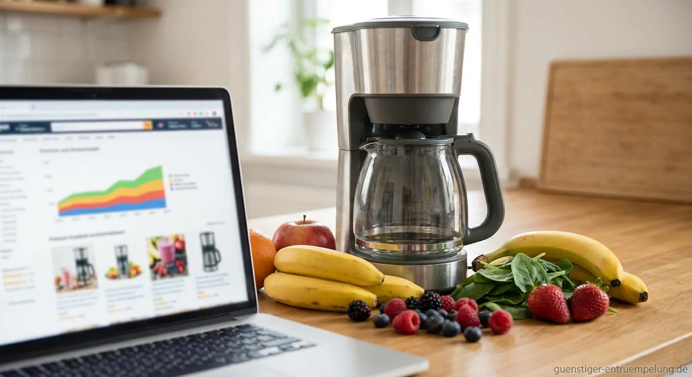 Smoothie Maker zum Verkauf auf Küchentheke bereitgestellt