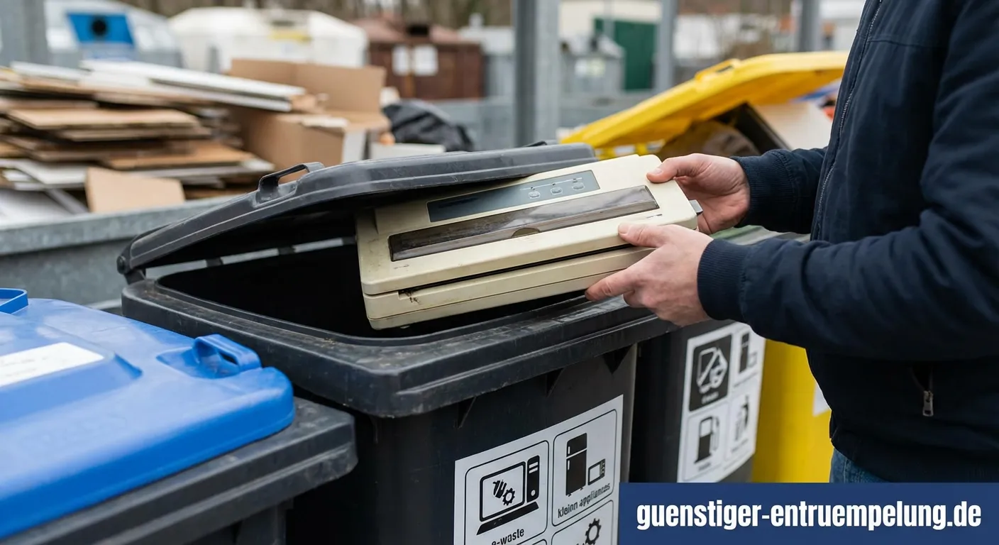 Vakuumierer zur fachgerechten Entsorgung